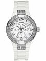 GUESS Crystal Ladies White Polycarbonate Bracelet