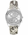 GUESS Crystal Ladies Beige Leather Strap