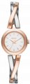 DKNY Crosswalk - Rose Gold Plated case, with Silver and Rose Gold Plated Bracelet