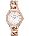 DKNY Chambers - NY2218Rose Gold case, with Stainless Steel Bracelet