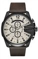 DIESEL Mega Chief Brown Leather Strap Chronograph