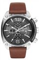 DIESEL Overflow Brown Leather Chronograph