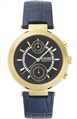 VERSUS by VERSACE Star Ferry Gold Blue Leather Strap