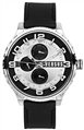 VERSUS by VERSACE Globe Black Leather Strap