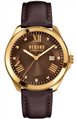 VERSUS by VERSACE Elmont Gold Brown Leather Strap