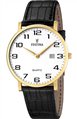 FESTINA Gold Black Leather Strap