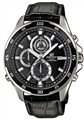 CASIO Edifice Black Leather Chronograph