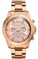 BREEZE Fluture Crystals Rose Gold Stainless Steel Chronograph