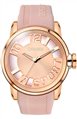 BREEZE Havana Spirit Rose Gold Pink Rubber Strap